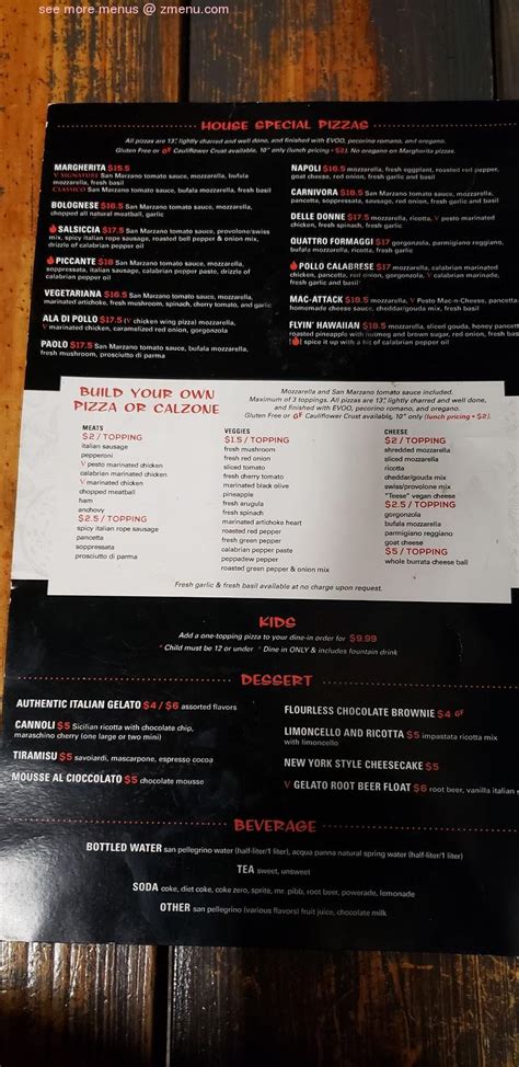 said "Let me start out with; I'm a <b>pizza</b> snob from NYC. . V pizza san marco menu